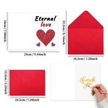Set Of 10 Valentine's Day Cards, Creative Greeting Cards For A Birthday With Envelope - 卡其色 - 查看 5