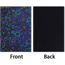 Laser Star Photocard Sleeves Ultra Thick Sleeves Idol Photo Cards Protector Trading Cards Shield Cover Newest Laser Heart Postcards Card Sleeves (Unsealable)