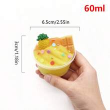 1 件，60 毫升水果巧克力泥，千丝泥，云泥，粘土玩具套装，减压玩具，日常减压的好礼物，派对礼物，史莱姆套装，油灰 - 彩色 - 查看 11