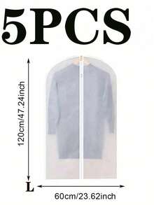 1 件简易透明防尘衣物防尘袋适用于学校、办公室、家庭、旅行、包、整理器、存储、返校用品 - 白色 - 查看 19