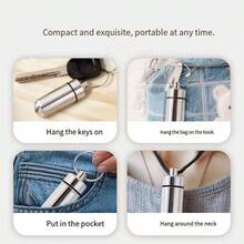 1/2/3pcs Portable Aluminum Alloy First Aid Pill Box! 3 Sizes Available! Anti-Mold & Antibacterial! Key Chain Design! Essential For Outdoor Hiking, Commuting, Home And Travel First Aid