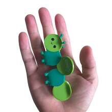 Funny Green Caterpillar Hair Clip,Acetate Hair Clip,Small Claw Clip For WomenGreenCaterpillar - 綠色毛毛蟲 - 查看 8