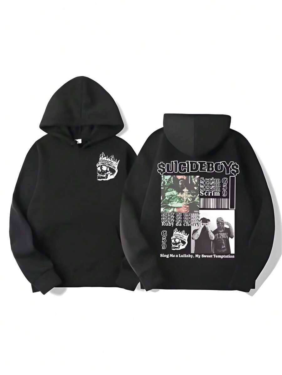 Vintage G59 Hoodies I Want To Die In New Orleans Ruby Da Cherry Hoodie Men Women Fashion Hip Hop Harajuku Sweatshirt - màu đen - Xem 1