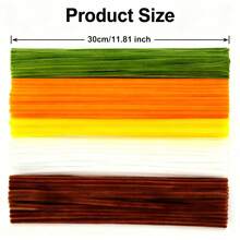 混合颜色毛根，黄色金色毛根套装，5种颜色，毛根套装，DIY花束入门套装，毛根工艺品制作套装，毛根花卉工艺品，用于DIY艺术项目的粉彩雪尼尔绒条创意礼物，散装毛绒毛根花卉套装，派对装饰的理想之选（向日葵） - 彩色 - 查看 2