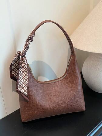 حقيبة كتف بسيطة ذات لون واحد، مناسبة كهدية عيد الحب، للاستخدام اليومي، التسوق، المواعدة، مناسبة للنساء الشابات، طلاب الجامعة، والموظفين، مناسبة للمكتب، المدرسة، العمل، الأعمال، التنقل