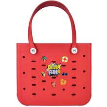 Large-Capacity Women's Rubber Beach Bag, Lightweight And Durable EVA Tote Bag, Large Solid Color Open Design, Large Capacity Travel Bag, Multiple Colors Available, Perfect For Autumn Outfits, Suitable For The Beach, Vacation, Travel, Grocery Shopping, Shopping Basket Bag, School, Halloween, Thanksgiving, Christmas Gift, New Fashionable Women's Backpack Tote Bag. - Multicolor - View 29