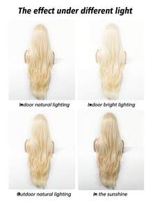 Peluca larga ondulada de 32 pulgadas, peluca sintética rizada dorada para mujeres, para uso diario y fiestas, peluca larga ondulada resistente al calor, peluca para cosplay - Dorado - Ver 8