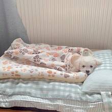 masoe 3PCS Cobijas para Perro, Mantas para Perros y Cachorros para Mascotas, Almohadillas para Perros Almohadillas para Dormir Animales Suaves y Cálidas, LavablesMedio(75x 50cm) - Garras - Ver 4