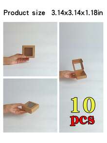 10/30个装白色小礼盒，带透明窗口，适用于珠宝、肥皂、糖果等，手工制品纸板包装，装饰性扁平散装盒，适合礼品、工艺品、赠品、婚礼派对、新娘送礼会等场合。