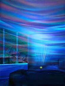 Aurora Borealis Starry Sky LED Projector Lamp - 7 Color Changing + 3 Modes, Bright Bedroom Atmosphere Lighting Nightlight Pink Room Decoration Ceiling Cloud-Shaped LED For Fall Home Theater Projection Sleep Aid Live Stream Ambient - 彩色 - 查看 2