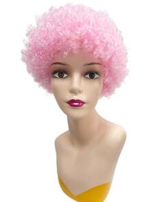 Bunte, flauschige Explosionskopf-Synthetikperücken für Party, Urlaub, Kostüm, Maskenball, direkt ab Werk (Brille nicht enthalten)
