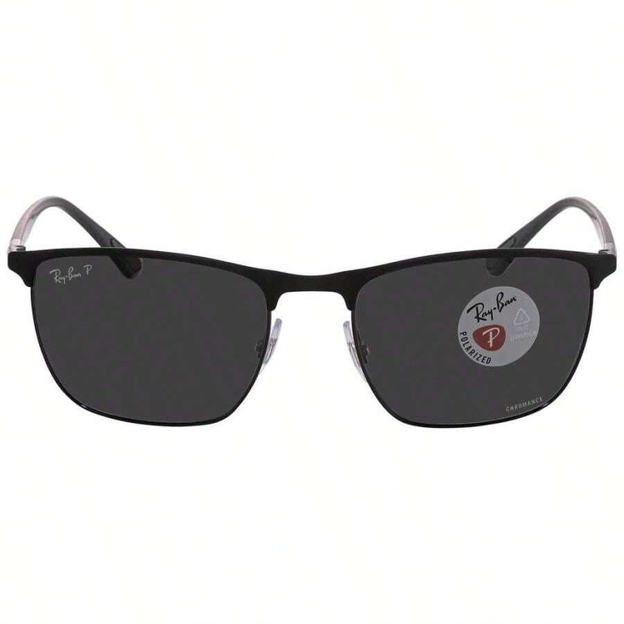 Ray-Ban Chromance Polarized Dark Gray Rectangular Unisex Sunglasses RB3686 186/K8 57 | | Men Sunglasses - đa - Xem 1