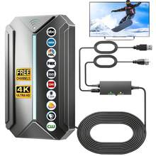 ✨2026 TV Antenna Indoor Antenna For Smart TV Long Range Reception HD Digital Antenna Outdoor With Amplifier Signal Booster For Local Channels Supports 4K 1080p|Enhanced Design|Christmas & Halloween Gift|Patio Party|Summer Home| Autumn & Winter Heartwarming Gift|Suitable For Pet-Owning Households|Newly Upgraded Thickened Edition|Thanksgiving Day|Celebration Gifts|NYE Party Gifts|Lunar New Year 2026|New Year's Eve|Valentine's Gifts|Romantic,Cute,Personalized/Custom,Love You More,Love Yourself,Gift For Mom/Friend,Love Collection,Valentine's Drop,Galentine's Day,Gift For Him/Her,Anniversary Gift,Date Night|Made Me Buy It: Must-Haves To Stock Up On✨ - Black - View 1