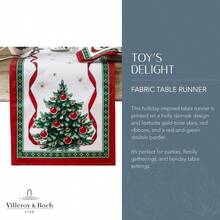 Home Fashions Villeroy And Boch Toy's Delight Christmas Table Runner Festive Holiday Table Decor 13 Inches X 70 Inches