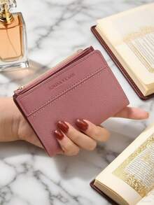 Ví nhỏ gập khóa kéo đơn giản và tươi mới, dành riêng cho phái nữ! Cần thiết cho cặp sách học sinh và ký túc xá, đa năng cho cả công việc và giải trí, hoàn hảo để làm quà tặng cho phái nữ. Ví mini, ví cầm tay, ví dễ thương mùa thu. - Nhiều màu - Xem 1