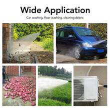 Hidrolavadora Eléctrica, 1800 W 110 bar, Versátil para Coches Patios Muebles Ideal para Hogar Talleres y Jardín, con Pistola y Manguera - Amarillo - Ver 6