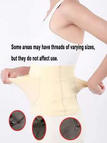 1pc Winter Thermal Double Pocket Waist Warmer Belt For Women, Warm Abdomen Protector With Pocket For Heating Pad, Thin Waist Belt