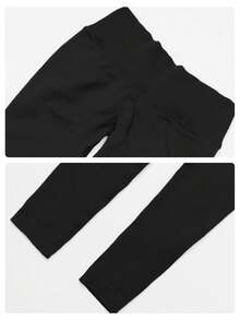 Bộ đồ thể thao cao cấp màu đen và xanh dương không đường may MFVIM dành cho nữ, gồm áo ngực thể thao co giãn và quần legging cạp cao, ôm sát, định hình vòng ba, thoáng khí và thoải mái, thích hợp cho chạy bộ ngoài trời, đạp xe, yoga, pilates và tập luyện tại phòng gym. - màu đen - Xem 12