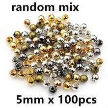 50-500pcs/Bag 2-8mm Gold Silver Color Round Spacer Beads Ball End Seed Metal Beads For DIY Jewelry Making Findings Accessories