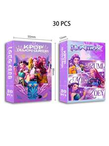 30张卡通动漫双面卡片，动漫人物收藏卡，韩流，狩猎游戏派对装饰道具玩具，LOMO卡片，动漫主题礼物 - 彩色 - 查看 4