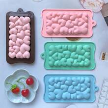 1pc Heart-Shaped Silicone Chocolate Mold - 3D Love Block For DIY Candy & Cake Decorating, Perfect For Valentine's Day & Thanksgiving Gifts - Multicolor - View 4