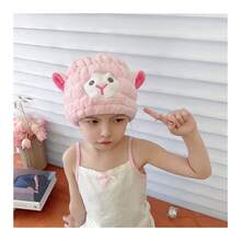 1 chiếc khăn tắm tai thỏ bằng vải lông cừu san hô thấm hút hình hoạt hình dễ thương cho trẻ em, nhanh khô cho bé gái và bé trai, khăn xếp tóc co giãn nhẹ, thích hợp cho tóc ướt - Nhiều màu - Xem 9
