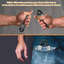 Juego de fortalecedor de agarre de mano con peso de 50 a 350 libras con paquete de, pinza de fuerza para muñeca y antebrazo, aluminio antideslizante, dispositivos de fortalecimiento de mano - 1 - Ver 6
