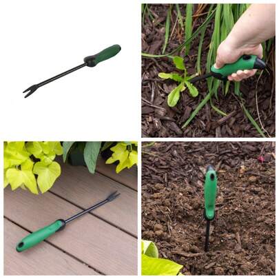 Steel Hand Weeder Tool With Comfort Grip Handle Garden Weeding Tool For Outdoor Use