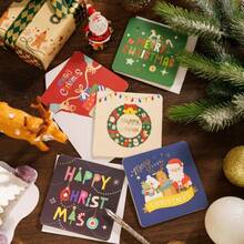 Christmas Square 3D Greeting Card, Creative Thank You Blessing Message, Foil Stamping, With Envelope & Christmas Scene Inside - Multicolor - View 4