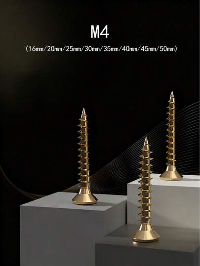 320颗M4沉头自攻螺丝，16/20/25/30/35/40/45/50mm多种规格，彩色十字头设计，多功能耐用，适用于工业、家居和家具应用，是送给男士的完美父亲节礼物。