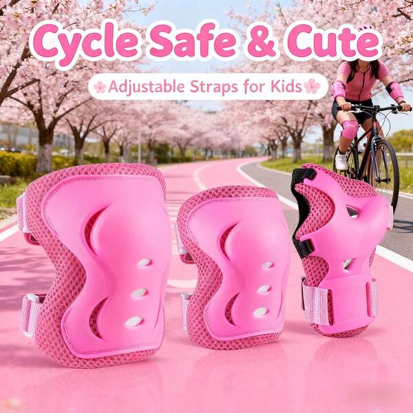 BAT DEICIDE 6 PIEZAS Equipo de Protección para Niños Certificado por CPSIA: Rodilleras, Coderas, Muñequeras para Monopatín, Ciclismo, Patinete, Patinaje, Bicicleta de Equilibrio 2-10 Años, Vuelta al Colegio