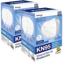 Cubrebocas KN95, Mascarilla de Proteccin Certificada, Tapabocas Individual con 5 Capas de Proteccin Partculas, con Ajustador Nasal Oculto, Tecnologa Ligera Blanco - blanco - Ver 2