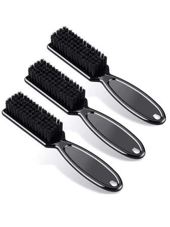 2 piezas de cepillo de uñas transparente de mango largo, multifuncional, con cerdas suaves y cabeza cuadrada para la eliminación de polvo y manicura