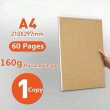 Cuaderno de bocetos A5/16K/A4/8K con doble espiral, cuaderno de bocetos de papel kraft para pintura y graffiti - Una pieza - Ver 6