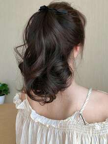 Ponytail Extension 12 Inch Strap Style Heat Resistant Wavy Synthetic Fiber Wrap Around Ponytail Hairpiece For Daily Use(Brown) - Multicolor - View 11