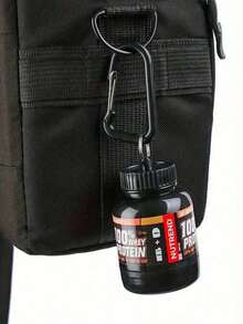 1个100毫升/3.38盎司蛋白粉药瓶，户外健身攀岩便携水瓶，迷你便携粉末饮料杯带钥匙扣，便携钥匙扣，节日派对，夏季，父亲节，母亲节，万圣节 - 彩色 - 查看 7