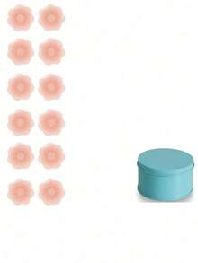 vfvQueen 2/6/12 Cặp Miếng Che Núm Vú Tái Sử Dụng Cho Phụ Nữ, Miếng Che Ngực Vô Hình Bằng Silicone Kèm Hộp Đắp Du Lịch - Nhiều màu - Xem 13