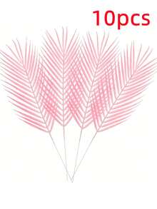 1pc/5pcs/10pcs/20pcs, 20.8-Inch Valentine's Day Gift Flowers Artificial , Artificial Palm Leaves, Outdoor Decorations, Garden Decorations, Large Pink Simulated Tropical Palm Leaves, Suitable For Spring Decorations, Palm Flowers, Weddings, Birthdays, Room Decorations, Home Decorations, Hawaiian Parties, Jungle Beach Themed Party Decorations, Valentine's Day, Graduation Gifts, Artificial Plants.