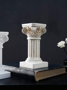 1件复古欧式罗马柱烛台，科林斯柱装饰，桌面摆件，教堂装饰，适合婚礼周年纪念蜡烛装饰，营造浪漫氛围，摄影道具 - 彩色 - 查看 8