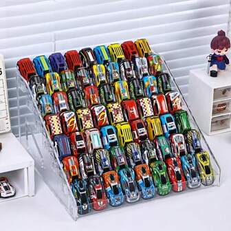 Versatile Acrylic Display Rack For Toy Cars & Jewelry - Stackable, Multi-Layer Design, Perfect For Christmas & Holiday Gifts
