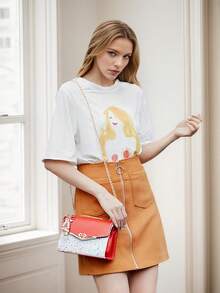 Women's Valentine's Day Shoulder Bags Fashion Flap Crossbody Bags Beautiful And Chic Chain Shoulder Strap Handbags Daily Use Wallet For Wife - 紅色 - 查看 3