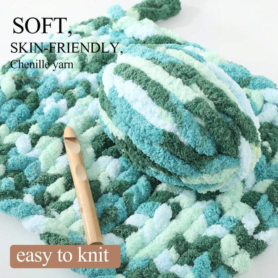 80g特粗手纺毛线DIY编织材料床栏改造防撞扶手毛绒套冬季保暖缠绕毛线绳可爱装饰防撞保护套