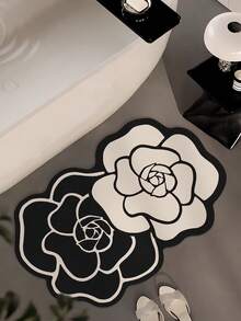 5pcs Fashion Silicone Bathroom Mats - Soft Non-Slip Round Shower Mats With Rubber Backing, Knitted Surface, Rectangular Bathroom Mats For Home - Multicolor - View 19