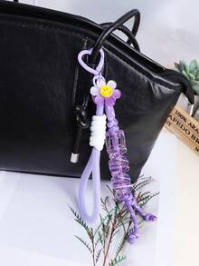 1pc Customized INS Style Minimalist Short Rope Woven Acrylic Plated Colorful English Letter Bead Heart Keychain, Cute Little Sun Acrylic Pendant, Gift For Friends, Family, Birthday Gifts, Customized Keychain, Customized Name, Customized Birthday Gift, Customized Phone Lanyard, Customized Bag Charm,Durable,Colorful,Cute,Adorable,Funny,Kawaii,Y2K,Stylish,Unisex,Casual,Custom,Personalized,Unique,Customized,Ideal Gifts For Him,Ideal Gifts For Her,Her,Boyfriend,Girlfriend,Family,Friends,Delicate Romance,Winter Grace