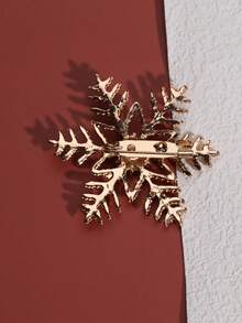 1 pieza Broche de Navidad con incrustaciones de cristal - Broche de metal esmaltado de aleación de zinc para fiestas navideñas, pasador metálico festivo, accesorio dulce y elegante, perfecto para accesorios de fiesta - Regalo elegante de Navidad, regalo del Día de San Valentín