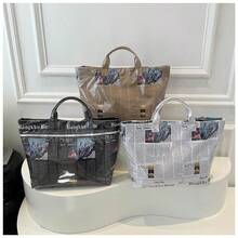 Stylish PVC Tote Purse For Women - Classy Handbag, Elevate Your Outfit With This Fashion Bag - Báo trắng - Xem 4