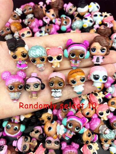  10pcs New Exquisite LOL Surprise Mini Random Doll Series Toys, Birthday Gift, PVC Material, 3cm High, Holiday Gift, Christmas Gift