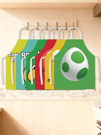 Super Mario 超级游戏周边围裙，可爱有趣的无袖腰身设计，防污面料，时尚、有型、可爱且耐脏