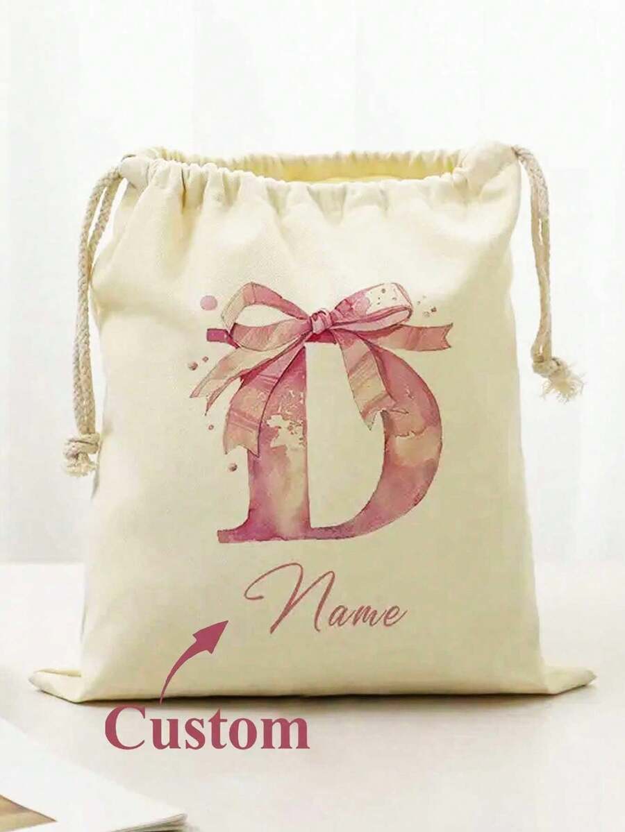 1 Peça Sacola de Presente Personalizada para Festa de Páscoa, Poliéster, Personalizada, Nome Personalizado, 2 Estilos, Sacolas de Ovos de Páscoa, para Atmosfera de Páscoa para Melhor Amiga/Mãe/Pai/Ela/Ele/Namorada/Namorado/Esposa/Marido/Amigo - Multicolorido - Visão 1