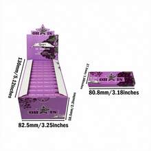 24 pezzi/set Nuove cartine da arrotolare profumate a combustione lenta (50 cartine da arrotolare + 50 filtri per cartine per confezione), accessori per il fumo, cartine da arrotolare con aroma di frutta, ottimo regalo per amici fumatori